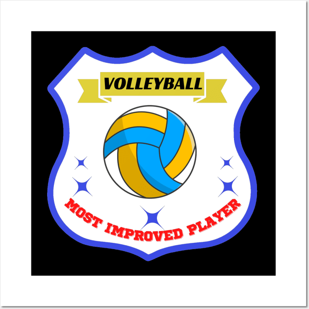 most improved player volleyball Wall Art by Aspectartworks